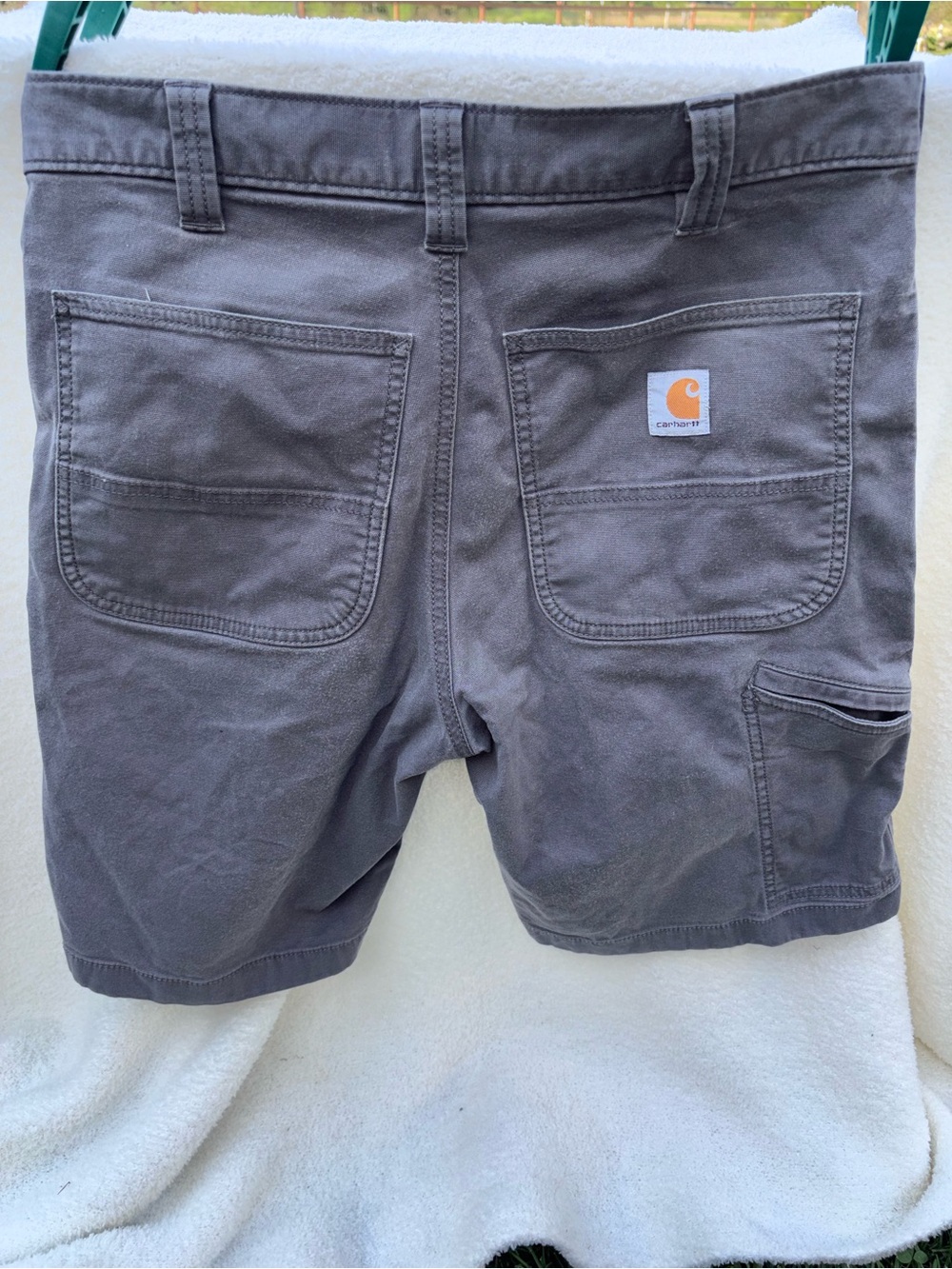 Carhartt Men’s Gravel Gray Waist 32 Cargo Work Shorts with Utility Pocket